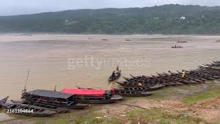 Tourist Boat at Piyain River, Jaflong, Sylhet, Bangladesh.