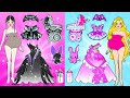 [🐾paper Diy🐾] Pink and Black Pregnant Mother New Room Rabbit Decor | Rapunzel Compilation 놀이 종이