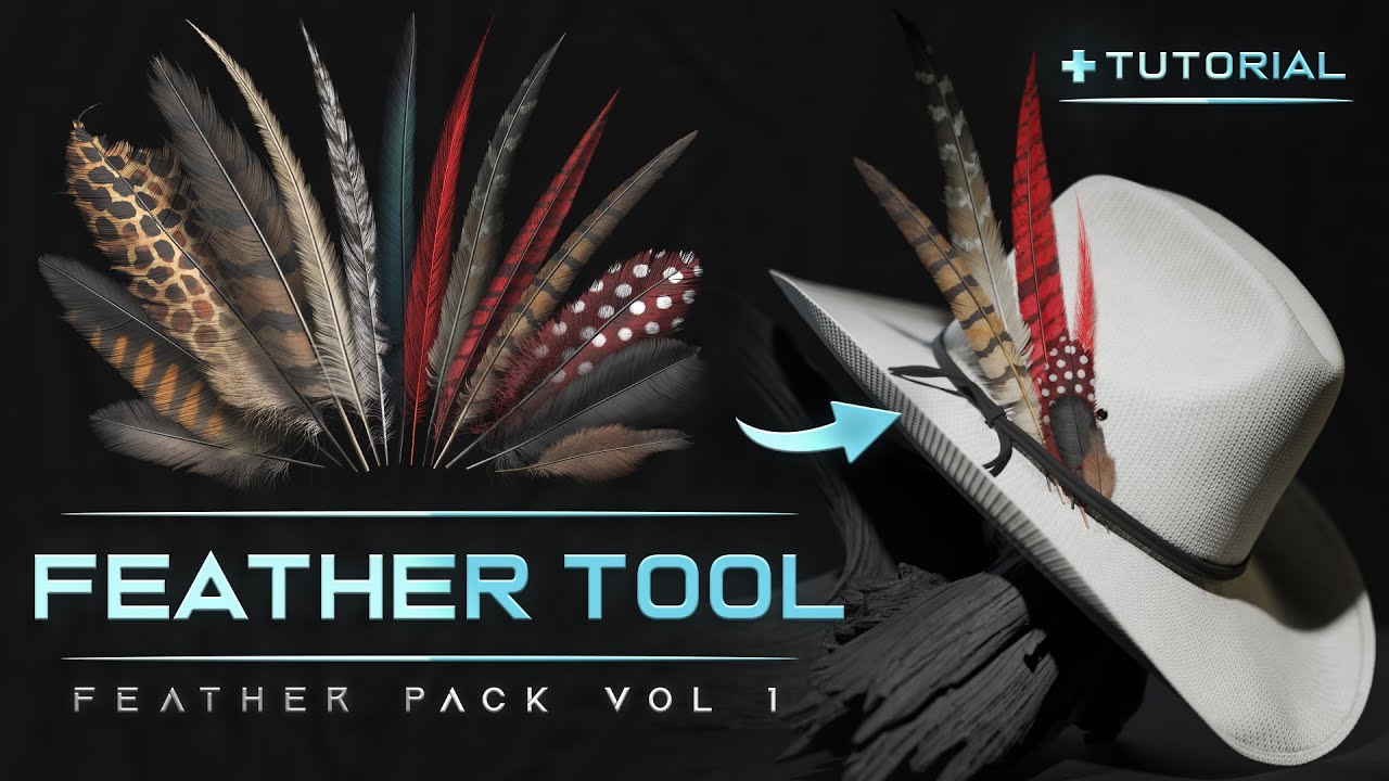 Feather Tool 4k Pbr Tex Easy Feather Creator For Substance Painter