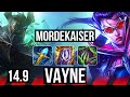 MORDEKAISER vs VAYNE (TOP) | 10 solo kills, 12/2/3, 500+ games | EUW Master | 14.9