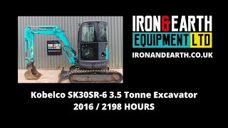 2016 Kobelco SK30SR-5 3.5 Tonne Excavator