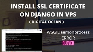 Install SSL on Django in Vps ( Digital Ocean ) / SSL for HTTPS Django Web Development