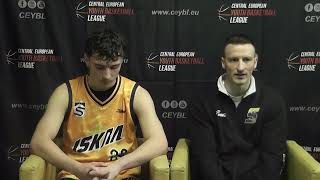 CEYBL U17, 17.1.2025, PRESS conference, BKM Iskra Svit - Akademia Koszykówki Stal