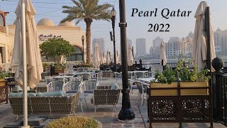 The Pearl Qatar | Complete Morning Walk through Port Arabia Boardwalk at Pearl Qatar Island 4K 2023