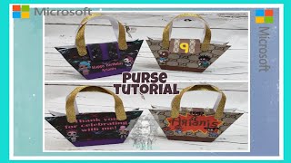 Designer Paper Purse treat bags Tutorial (Microsoft Word)