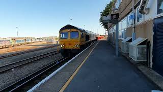 Gbrf 66712 working 6O31 at Eastleigh Train Station 22/06/22.