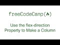 CSS Flexbox - Use the flex-direction Property to Make a Column - Free Code Camp