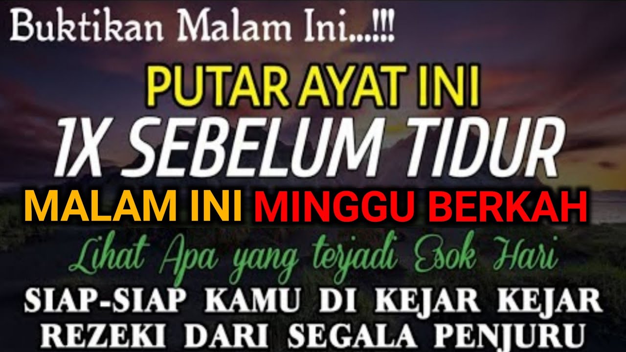 BACA SEBELUM TIDUR 1X SEUMUR HIDUP-KAYA RAYA SEUMUR HIDUP-KEAJAIBAN ...