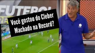 Cleber Machado na Record narrando a final do Paulistão entre Água Santa e Palmeiras