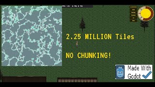 Performance of Godot when generating millions of tiles! A Struggle to Survive