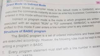 COMPUTER SCIENCE CLASS 8 CHAP 5 PROGRAM AND PROGRAMMING| PROGRAMMING IN BASIC| REDUCE SYLLABUS NBF