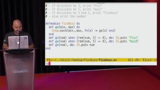 Lightning Talk: Live Coding FizzBuzz in Elixir by Geo Lessel