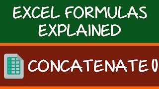 CONCATENATE Formula in Excel