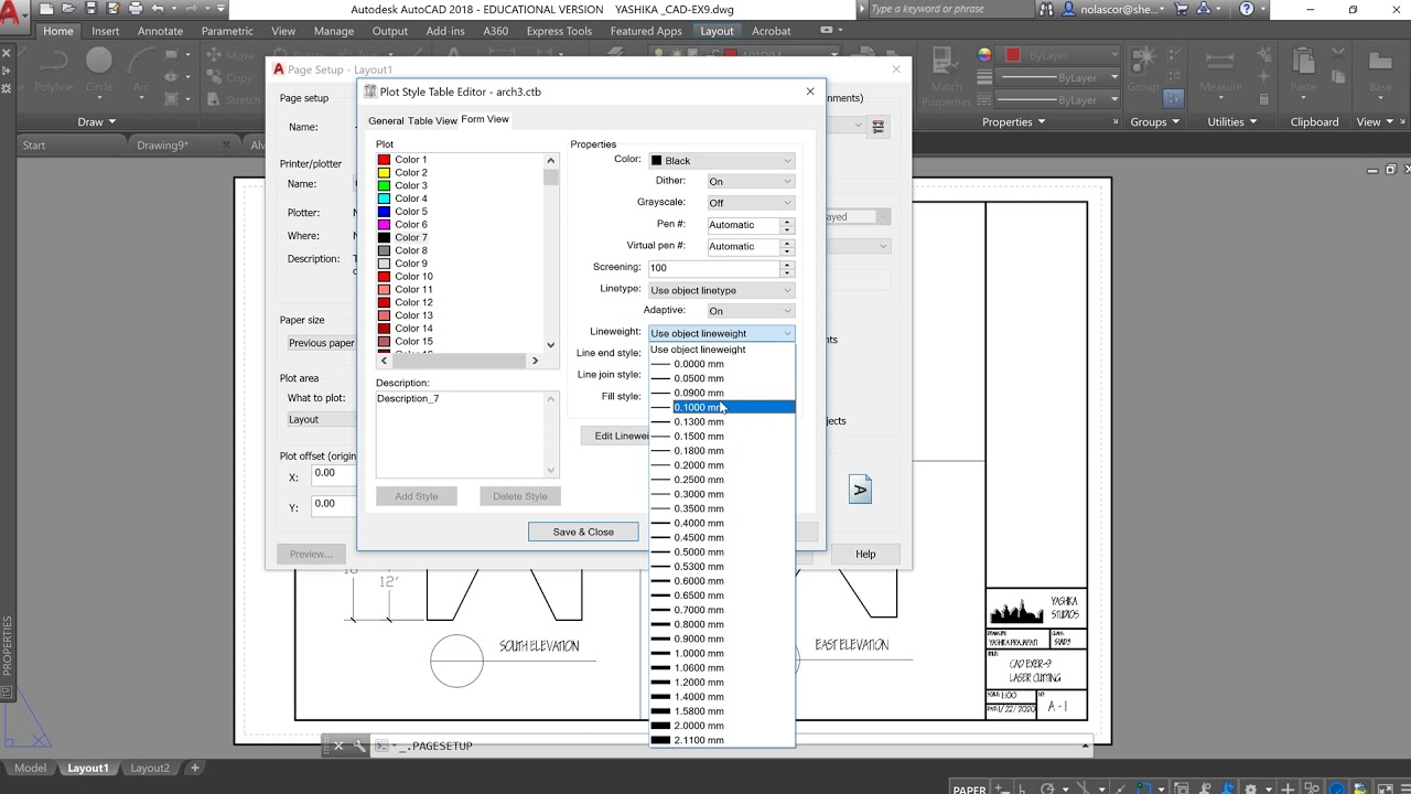 Creating Or Adding A CTB File Or Plotstyle In AutoCAD - YouTube