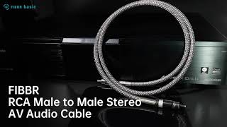 FIBBR Basic - RCA Audio Stereo Subwoofer Cable Male to Male