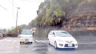 3月21日人吉市の古仏頂町～蓑野地区～東間地区～東間交差点～国道を湯前方向～錦町西の井出の口地区～旧道を一武方向～松里地区へと