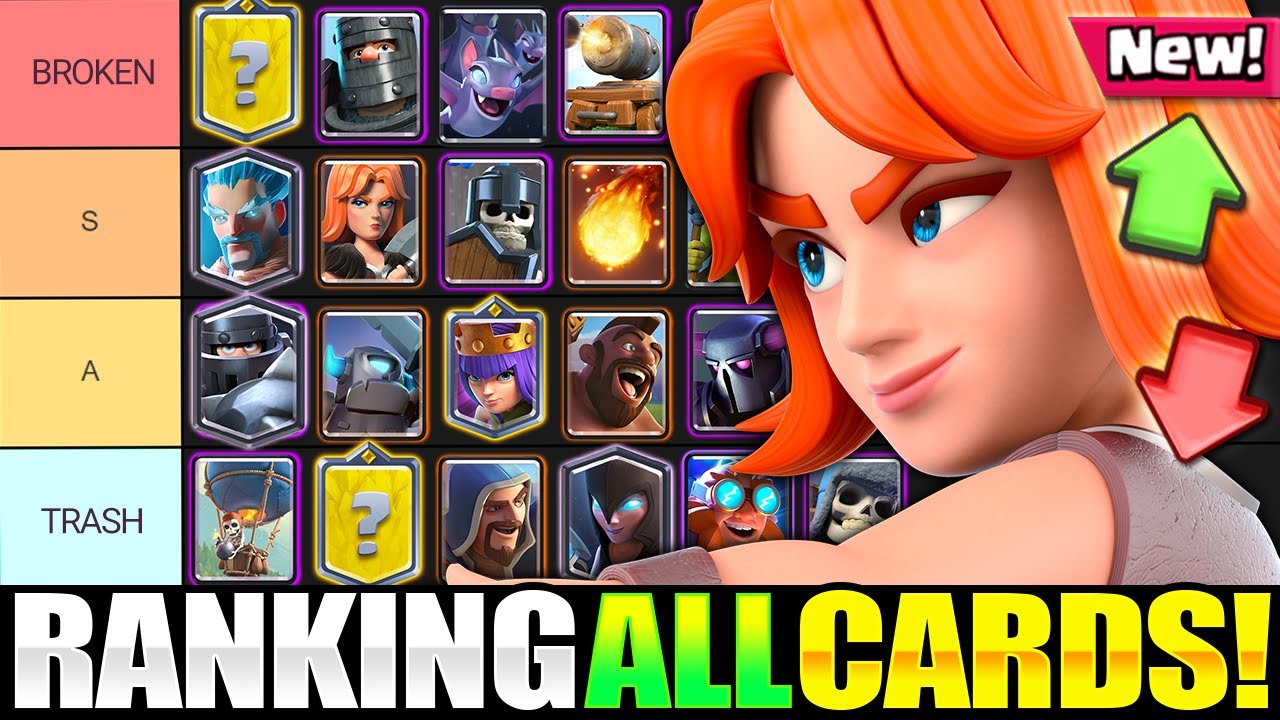 RANKING EVERY CLASH ROYALE CARD AFTER BALANCE UPDATE! (2022 TIER LIST ...