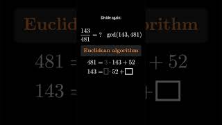 Euclidean algorithm #primefactorization #math #learning