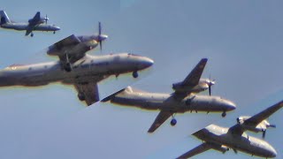 SERIES OF IAF ANTONOV AN32 FLYPASS IN SAME PATH.| Indian airforce an32 on sorties #iaf #aviation