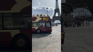 Convenient tourist bus in Paris city.France - tourist guide