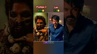 Thalapathy Vijay Vs Allu Arjun Movie Ratings⭐🤯 #shorts #trending #pushpa2 #leo