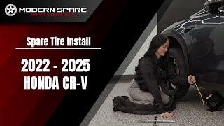 How do I install a spare tire on a 2022 and newer Honda CR-V and CR-V Hybrid?