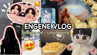 [엔진로그 ENGENE-loG] 🩷: jungwon cupsleeve event \u0026 birthday ad 🐱 + cafe hopping \u0026 bbq chicken