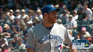 The amicable Joe Biagini gets a bounce and his Blue Jays wriggle off the hook against the Yankees