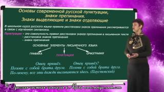 Основы современной русской пунктуации, знаки препинания. Знаки выделяющие и отделяющие