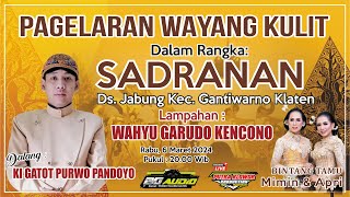 #livewayang DALANG KI GATOT PURWO PANDOYO Lampahan WAHYU GARUDO KENCONO-Jabung 6 Maret  2024