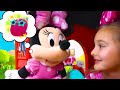 Sasha go to Mouse party and Cooking with toy Kitchen play set