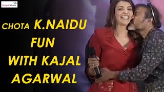 Chota K Naidu Fun With Kajal Agarwal  @ Kavacham Teaser Launch