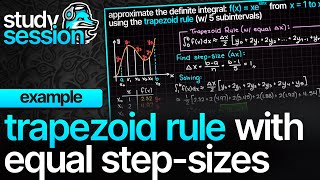 Trapezoid Rule Example (Equal Step Size) | Numerical Methods