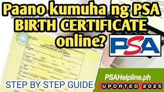 Paano kumuha ng PSA BIRTH CERTIFICATE online? How to get PSA Birth Certificate online in 2025?