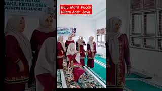 Baju seragam maulid motif pucok nilam khas Aceh Jaya. #acehjaya #pucoknilam #smankeuluang #lamno