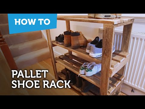 Build a DIY pallet shoe rack Build a DIY pallet shoe rack