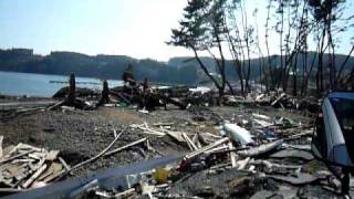 東日本大震災 津波1ヶ月後の大船渡市末崎町門之浜､太田付近1