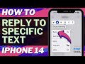 How to Reply to Specific Text on iPhone 14