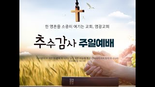 의정부 염광교회   주일 예배   2024. 11. 17.  “추수 감사절이 갖는 의미”