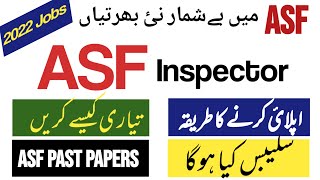 ASF Past Papers pdf (P-1)| ASF ASI, Inspector Past Papers Solved pdf | Syllabus