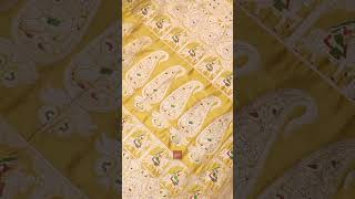 Exquisite Yellow Shikargah Katan Silk Banarasi Saree | Sacred Weaves Evergreen Collection