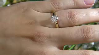 DR014 Round Cut Solitaire Diamond Engagement Ring