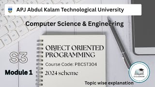 OBJECT ORIENTED PROGRAMMING | MODULE 1 PART 1 | S3 CSE | KTU 2024 SCHEME