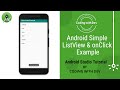 android listview item click example | how to create a listview in android studio | Android Studio
