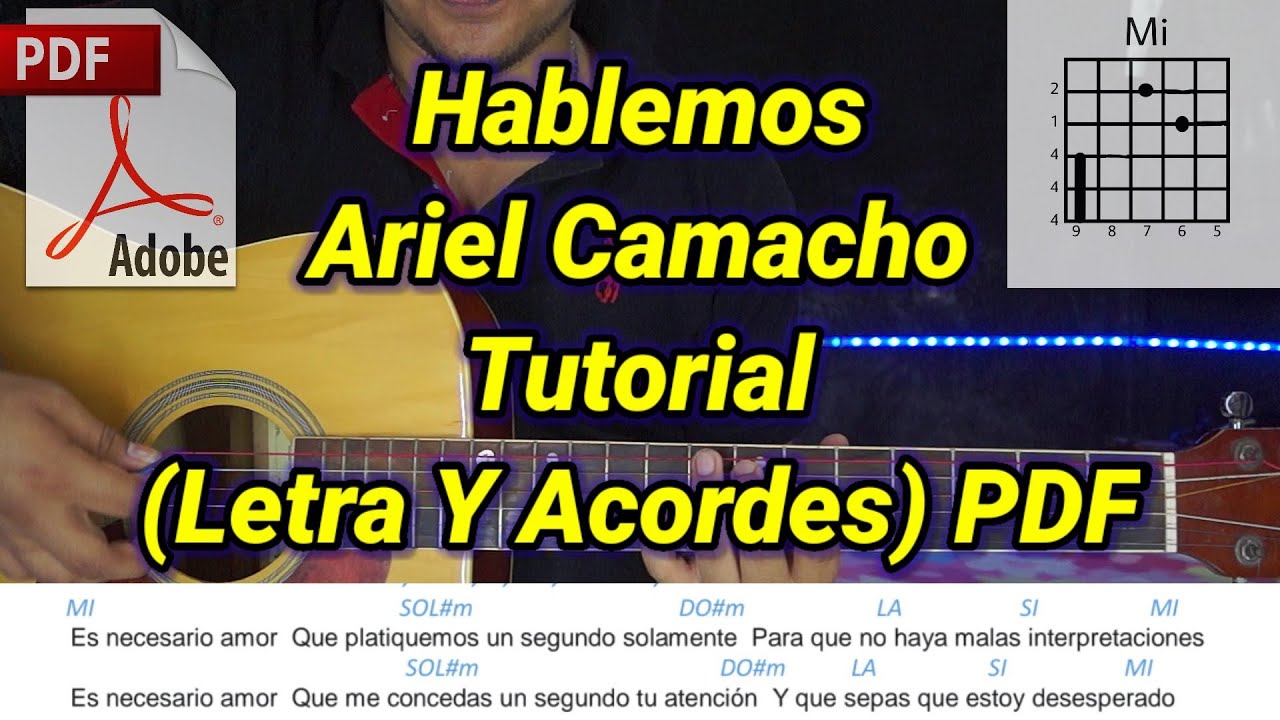 Hablemos Tutorial Ariel Camacho Acordes -Tutorial En Guitarra - - YouTube