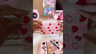 Strawberry Nintendo Switch OLED And Dock Cover | customizing my Nintendo Switch OLED