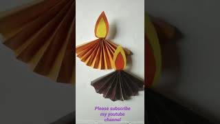 Craft Paper Diyas making,