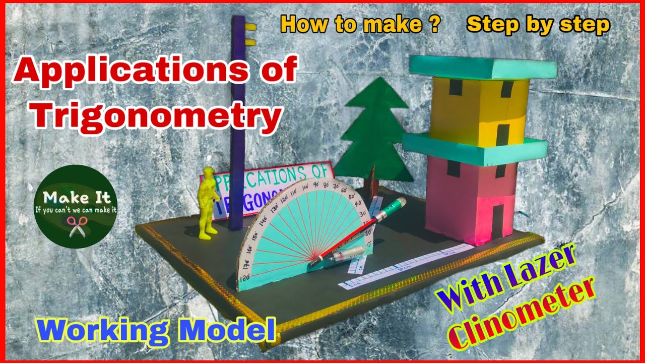 Mathematics Working Model | Applications Of Trigonometry | Clinometer ...