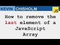 How to remove the last element of a JavaScript Array - Array.prototype.pop()