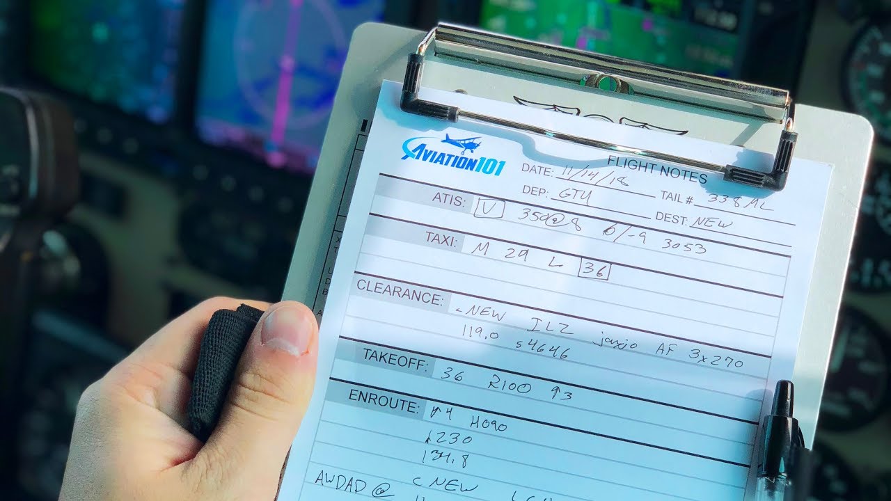 Writing Down ATC Instructions - Pilot's Shorthand - YouTube